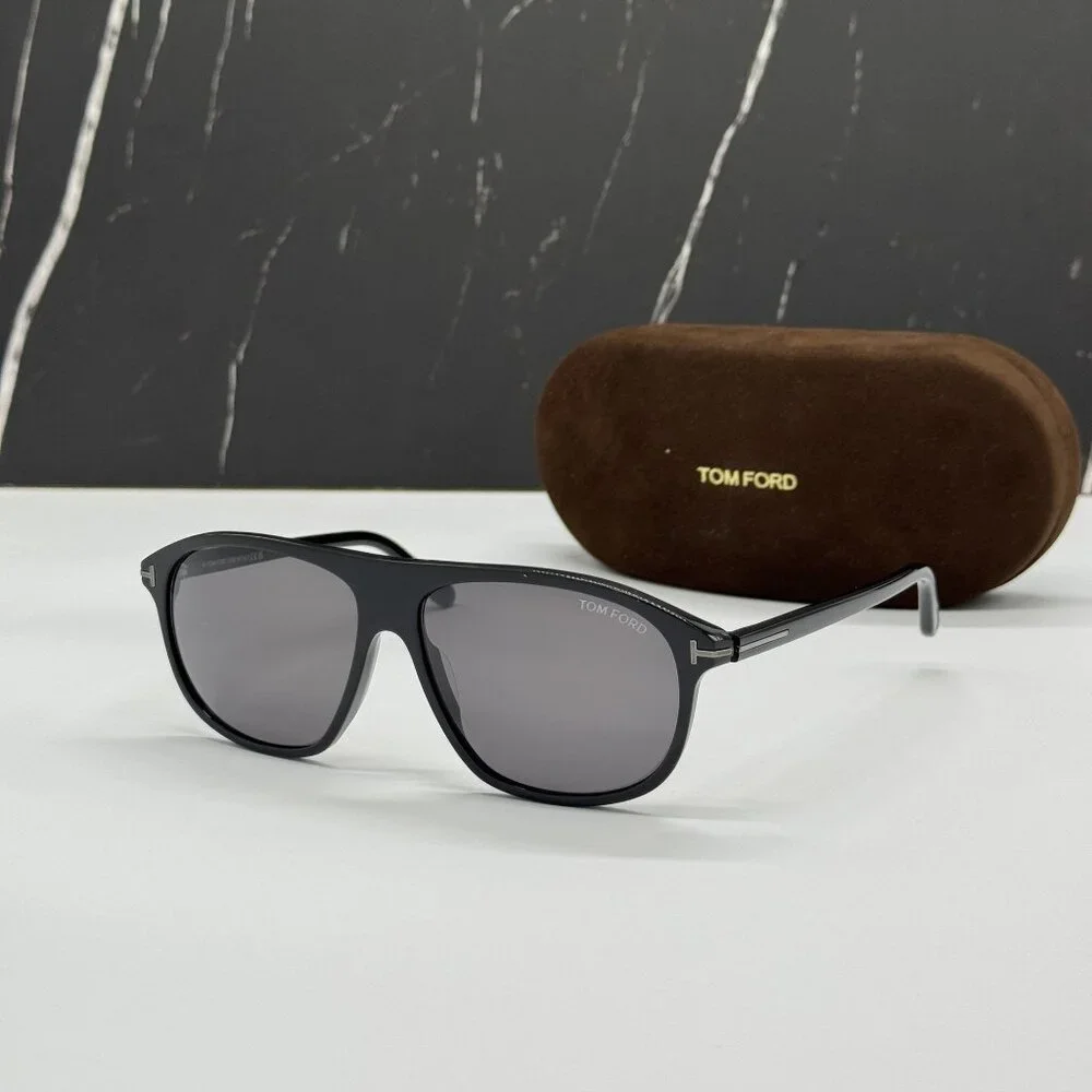 NEW TOM FORD TF1027 01A POLARIZED MEN SUNGLASSES TOM FORD PRESCOTT FT1027/S 01A